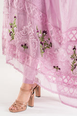 Lilac Floral Cotton net