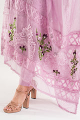 Lilac Floral Cotton net