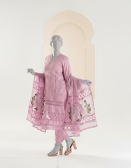 Lilac Floral Cotton net